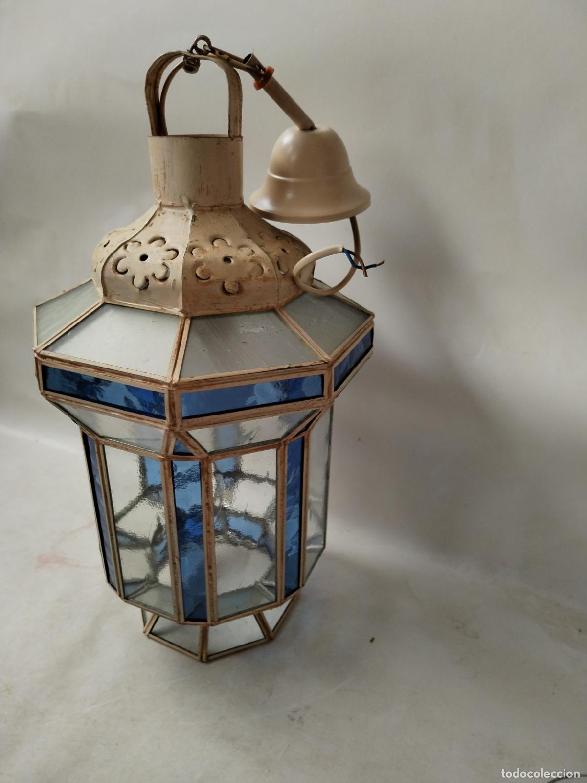 Antig&uuml;edades: lampara de techo farol granadino - Foto 4