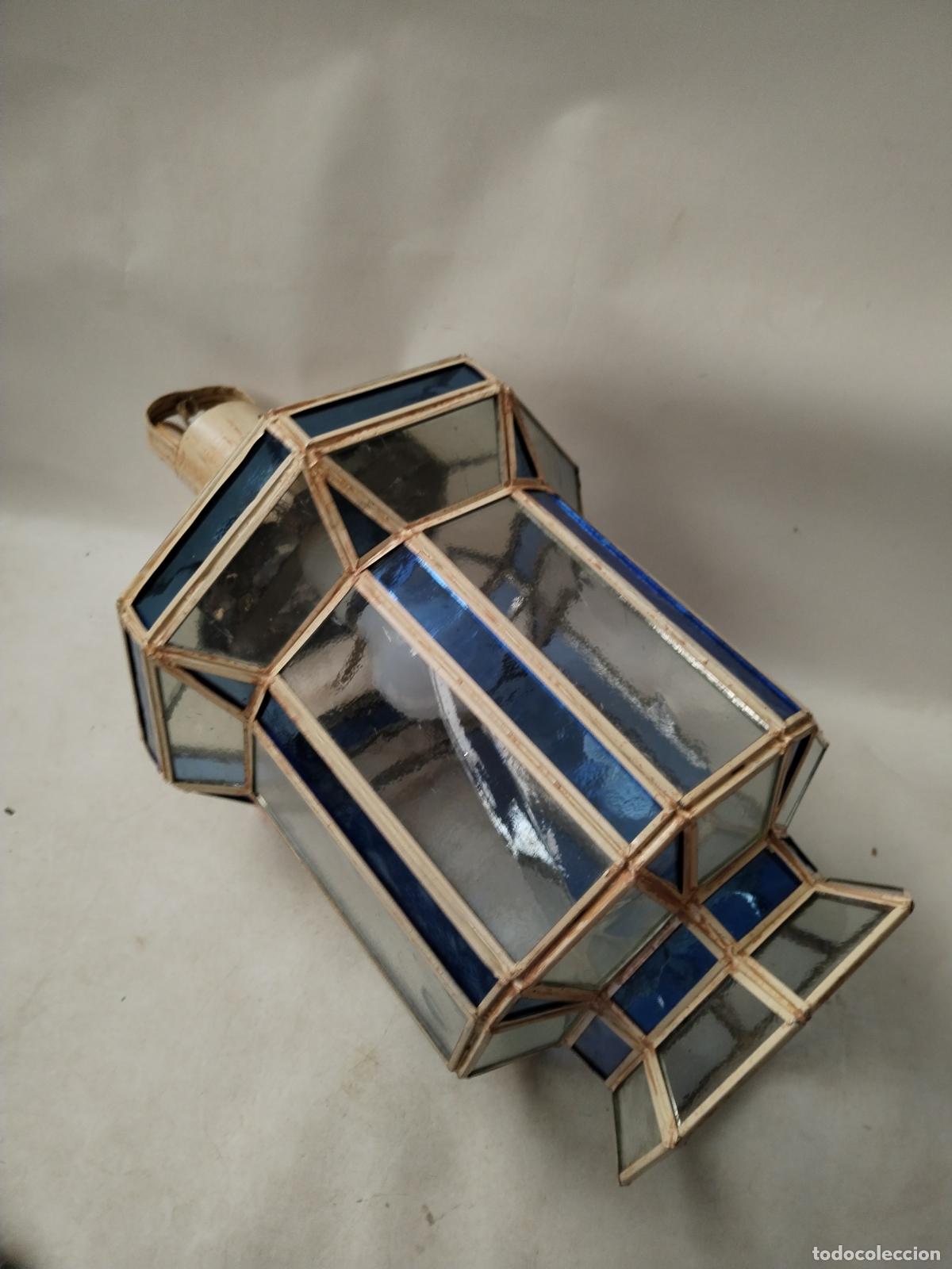 Antig&uuml;edades: lampara de techo farol granadino - Foto 6