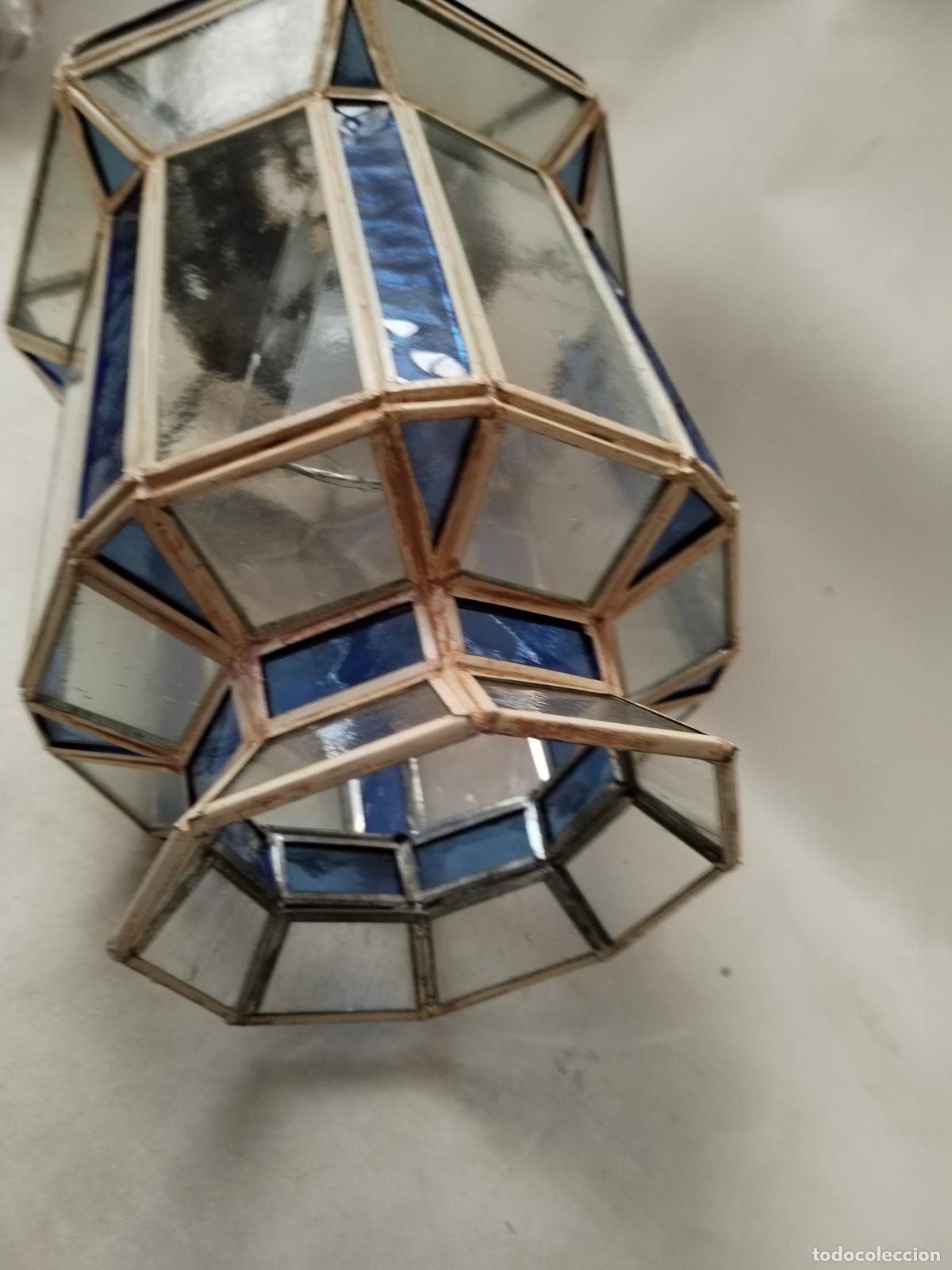 Antig&uuml;edades: lampara de techo farol granadino - Foto 7