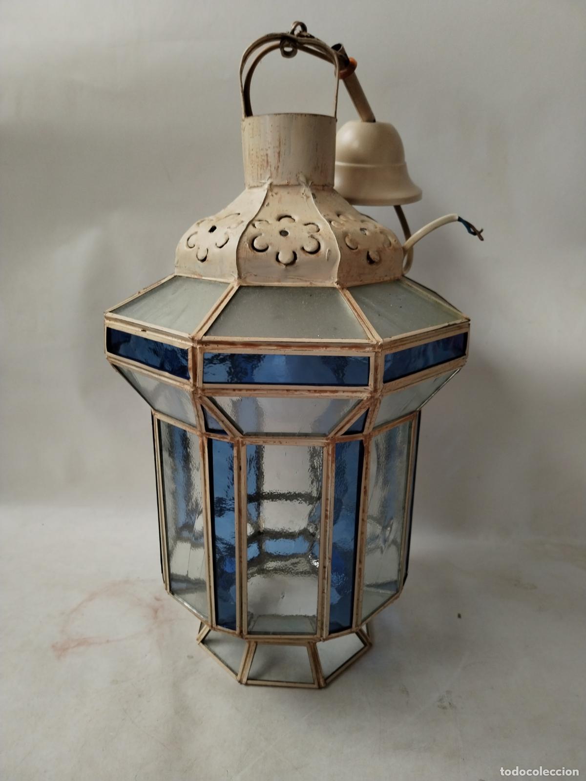 Antig&uuml;edades: lampara de techo farol granadino - Foto 8