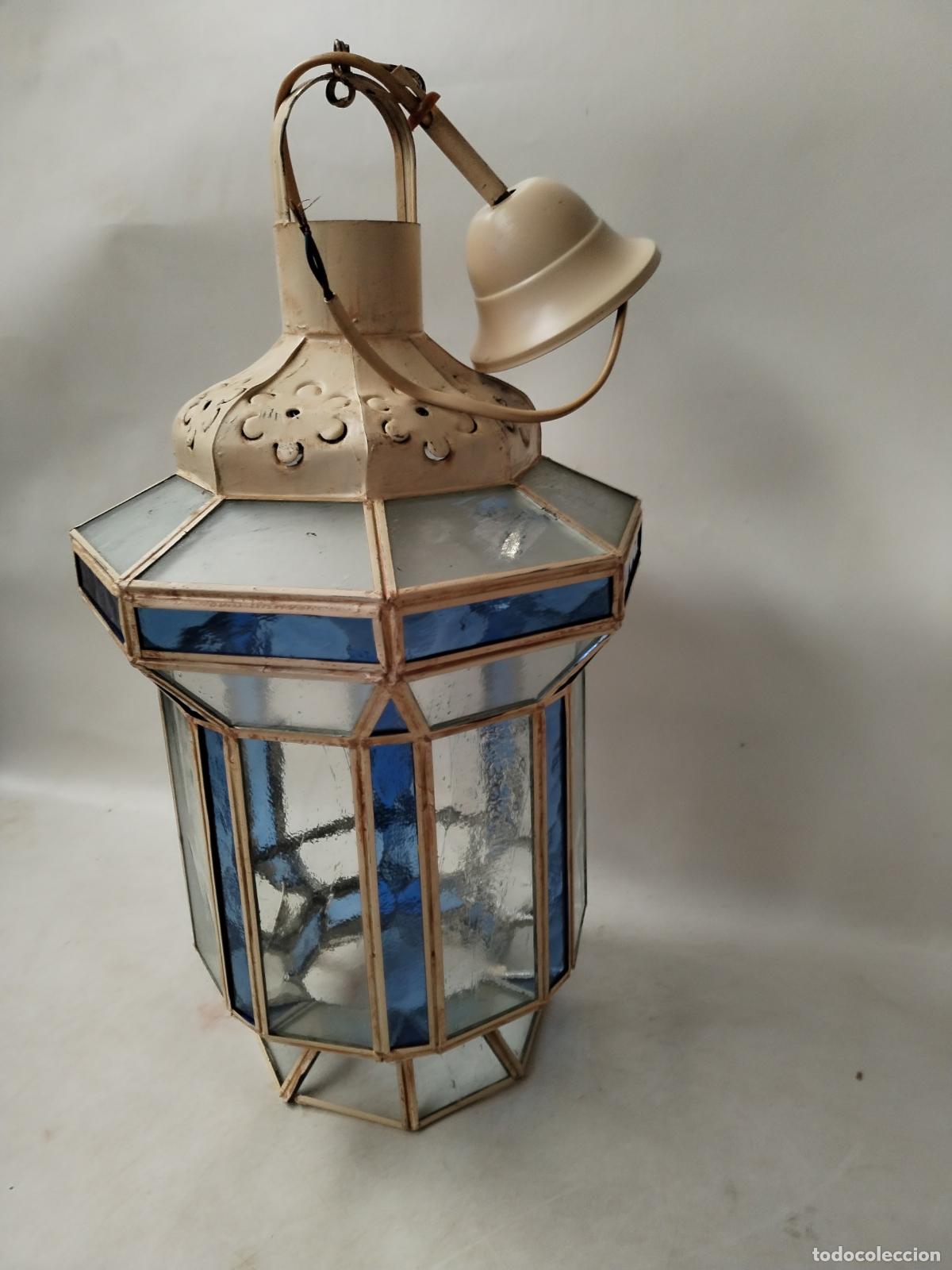 Antig&uuml;edades: lampara de techo farol granadino - Foto 2