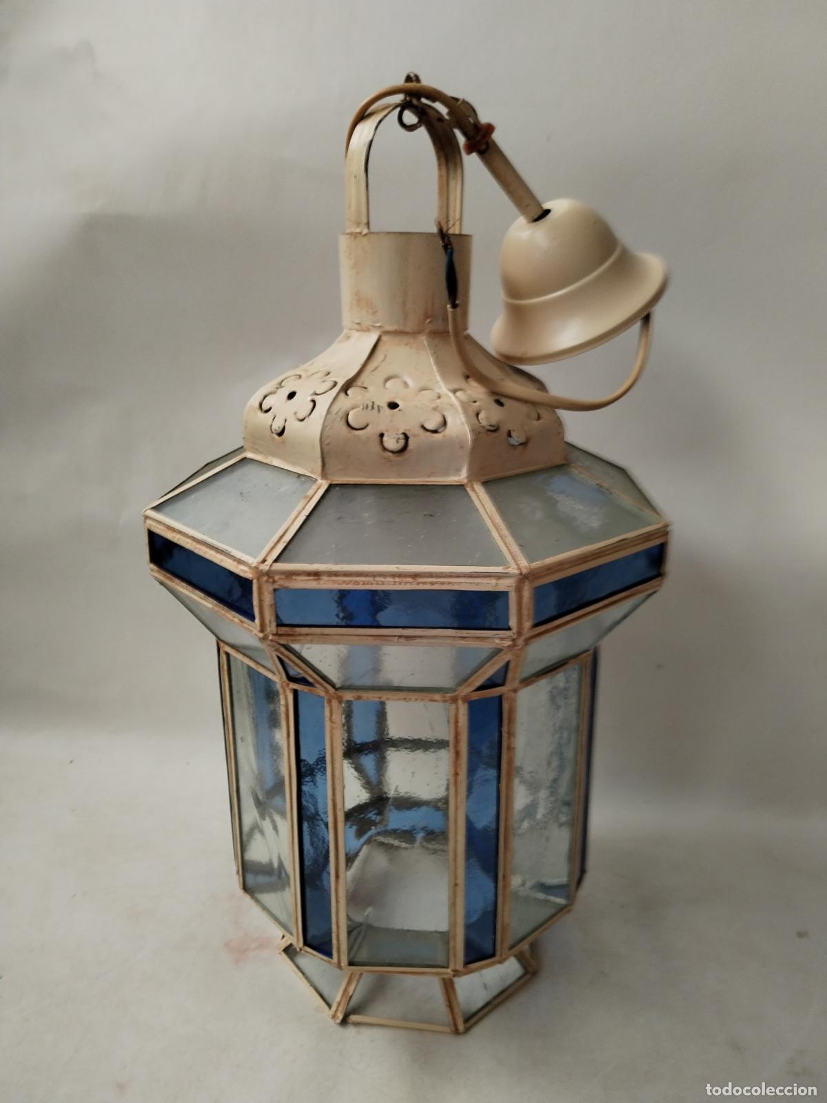 Antig&uuml;edades: lampara de techo farol granadino - Foto 3