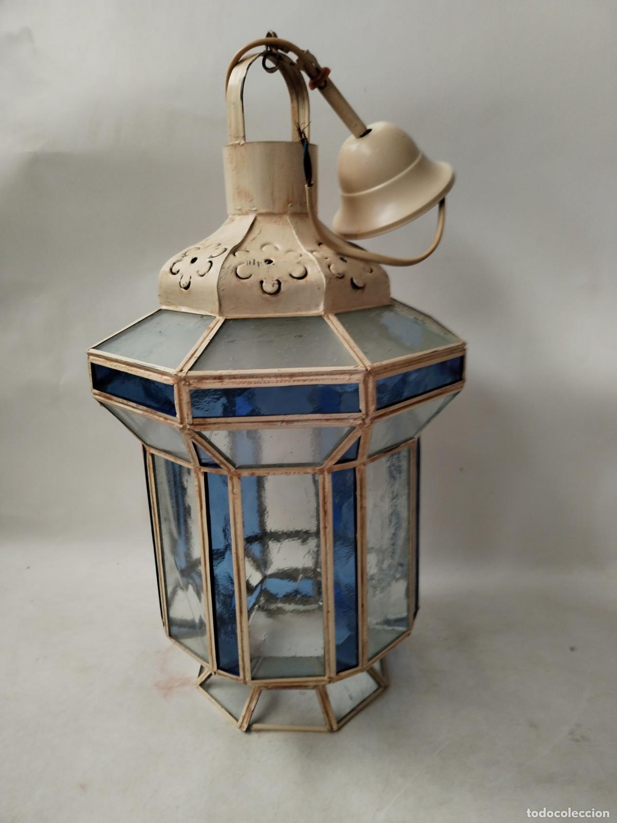 Antig&uuml;edades: lampara de techo farol granadino - Foto 6