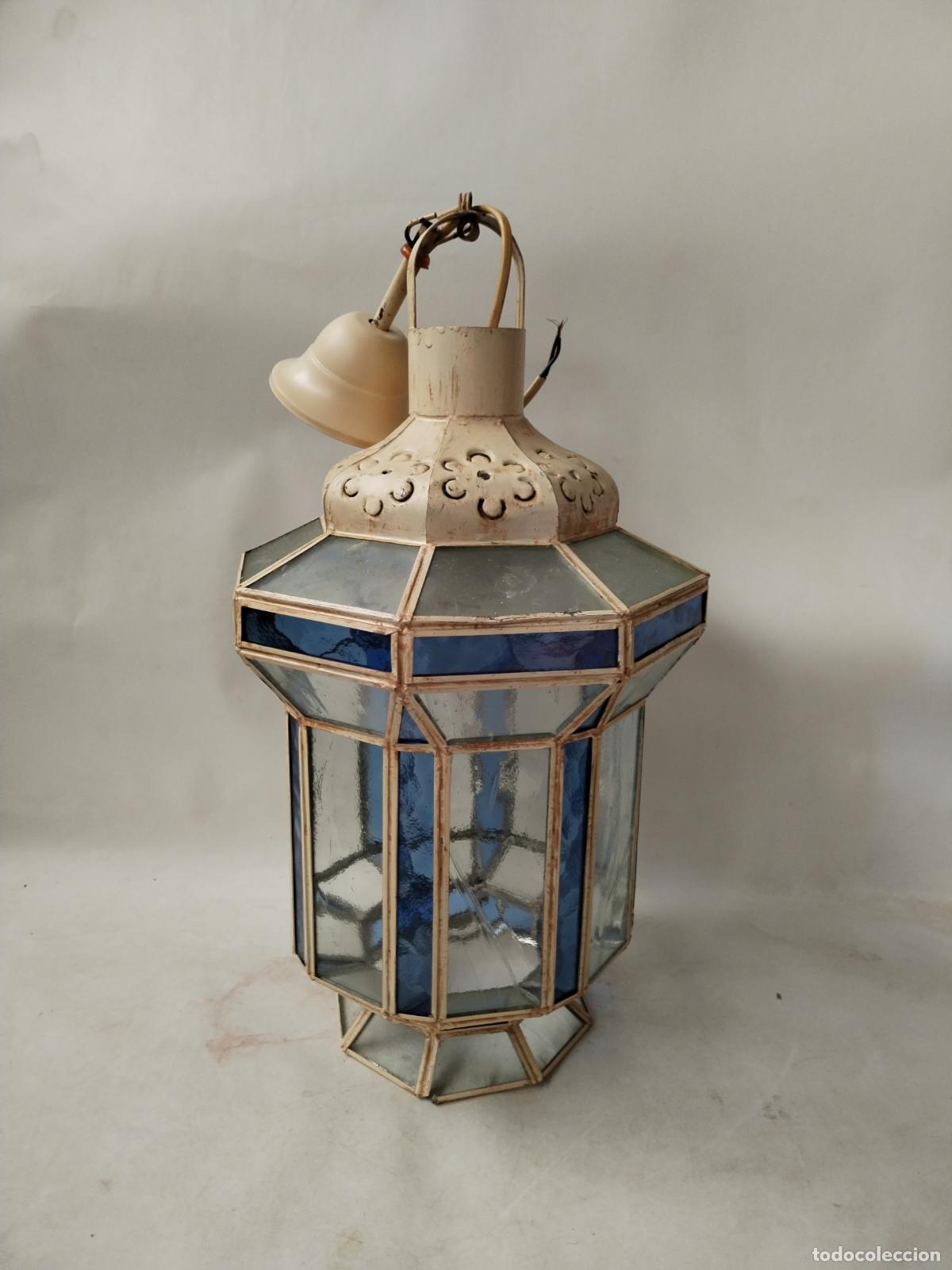 Antig&uuml;edades: lampara de techo farol granadino - Foto 8