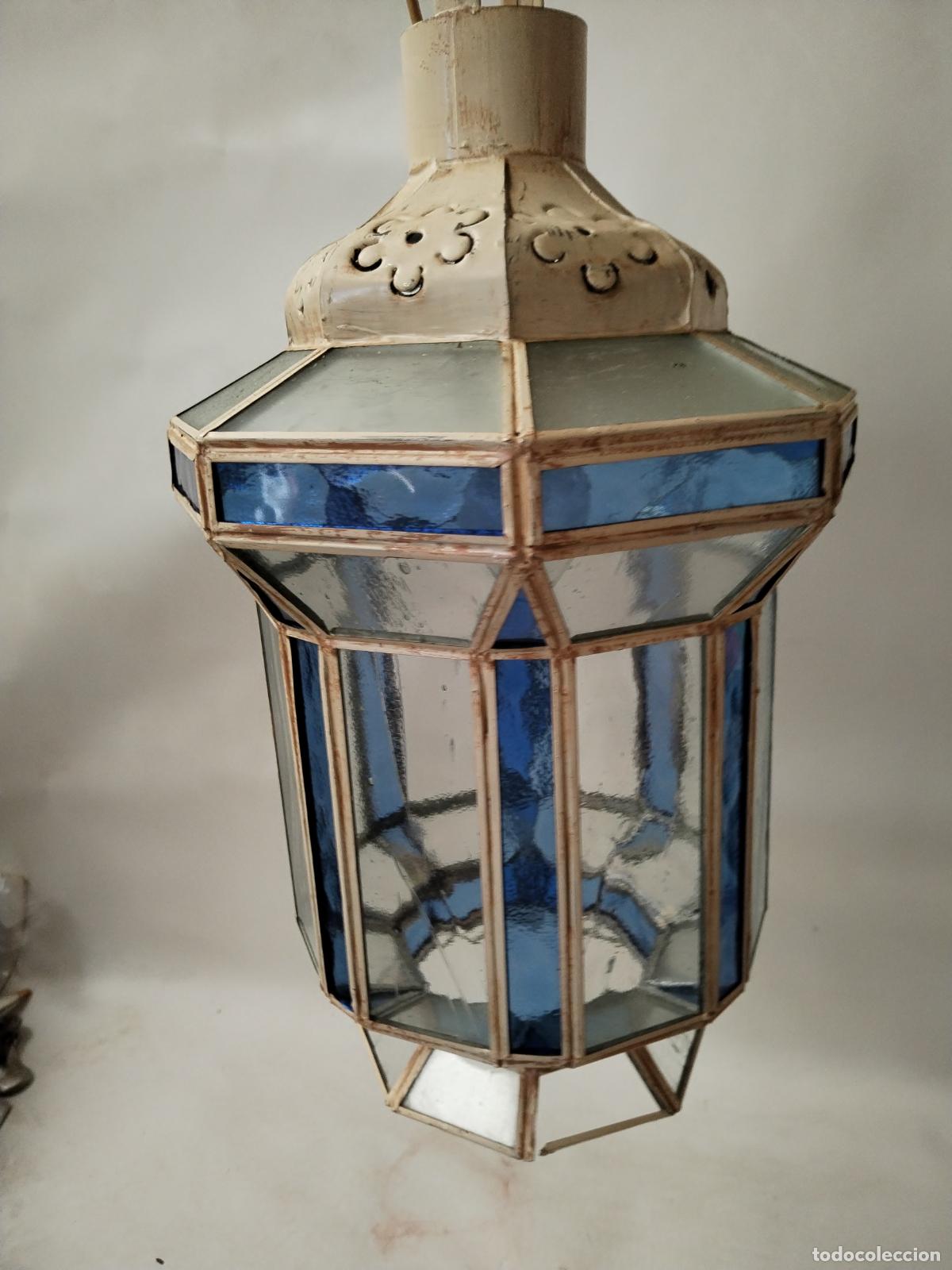 Antig&uuml;edades: lampara de techo farol granadino - Foto 9