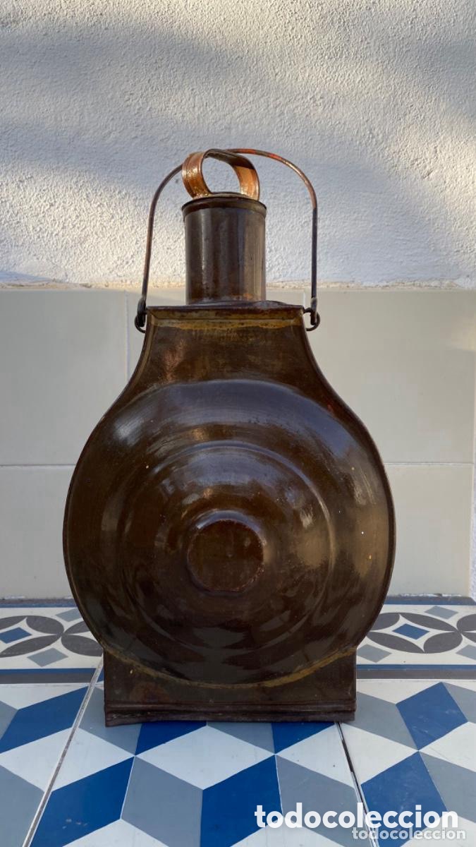 Antig&uuml;edades: L&aacute;mpara hecha con una antigua aceitera - Foto 5