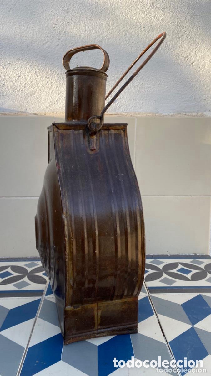 Antig&uuml;edades: L&aacute;mpara hecha con una antigua aceitera - Foto 6