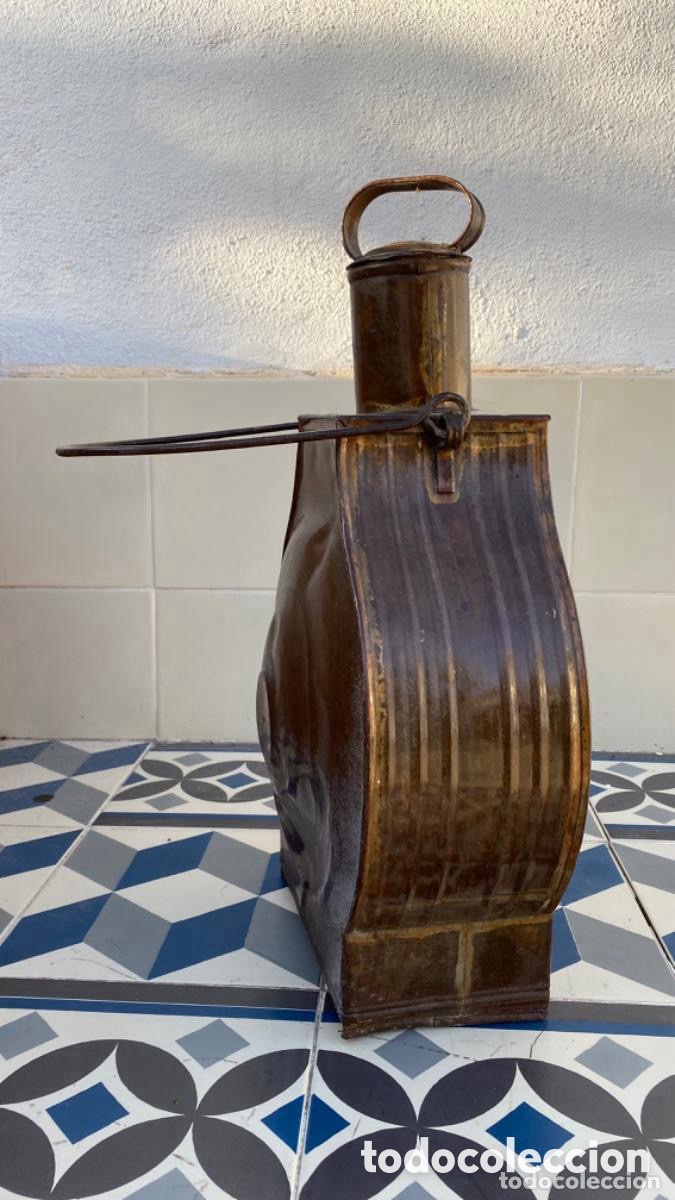 Antig&uuml;edades: L&aacute;mpara hecha con una antigua aceitera - Foto 7