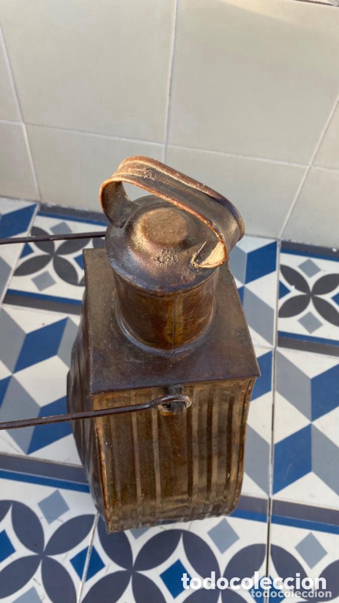 Antig&uuml;edades: L&aacute;mpara hecha con una antigua aceitera - Foto 9
