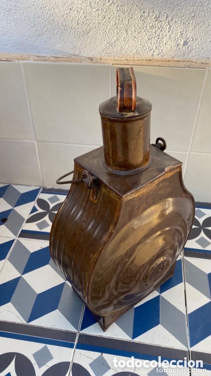 Antig&uuml;edades: L&aacute;mpara hecha con una antigua aceitera - Foto 10