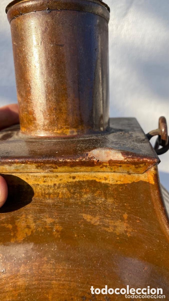 Antig&uuml;edades: L&aacute;mpara hecha con una antigua aceitera - Foto 11