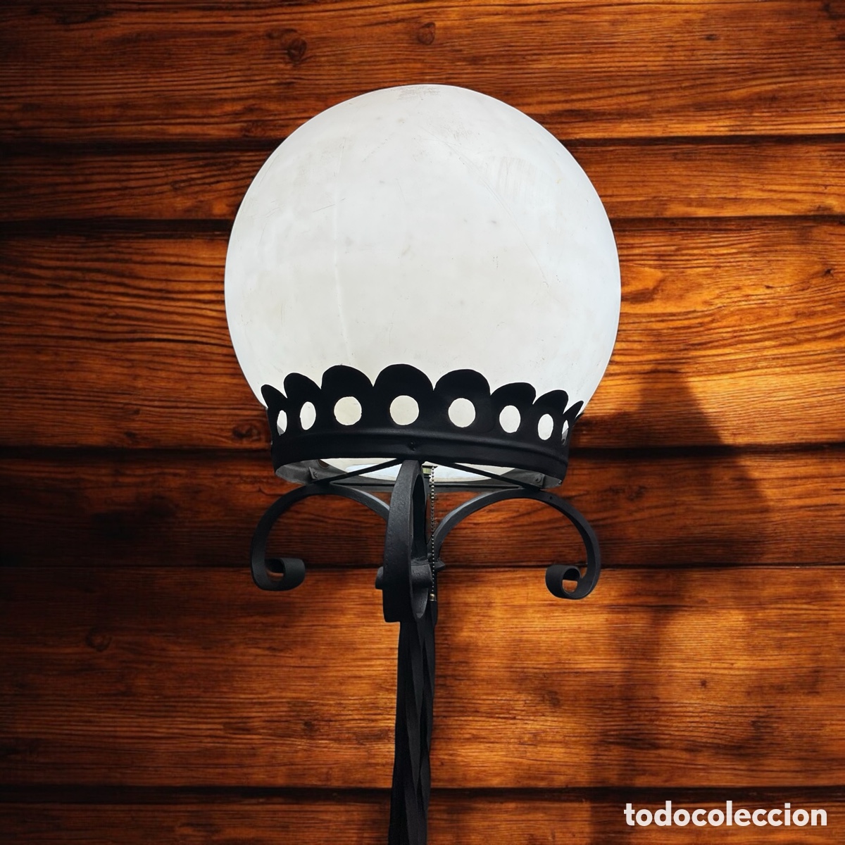 Antig&uuml;edades: Gran l&aacute;mpara de forja a&ntilde;os 60 - Foto 3