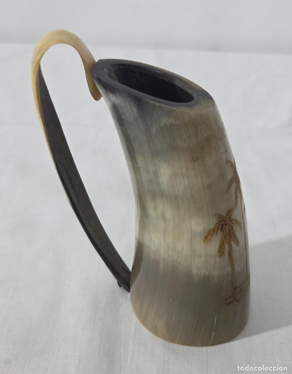 Antig&uuml;edades: Vaso jarra fabricada en asta de toro - Foto 5