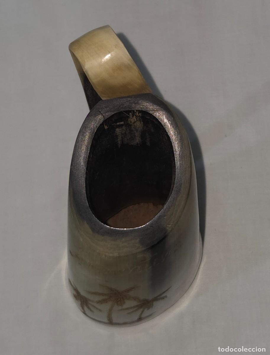 Antig&uuml;edades: Vaso jarra fabricada en asta de toro - Foto 6