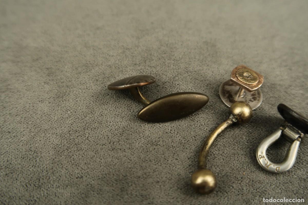 Antig&uuml;edades: Lote Antiguos Gemelos de Plata - Foto 9