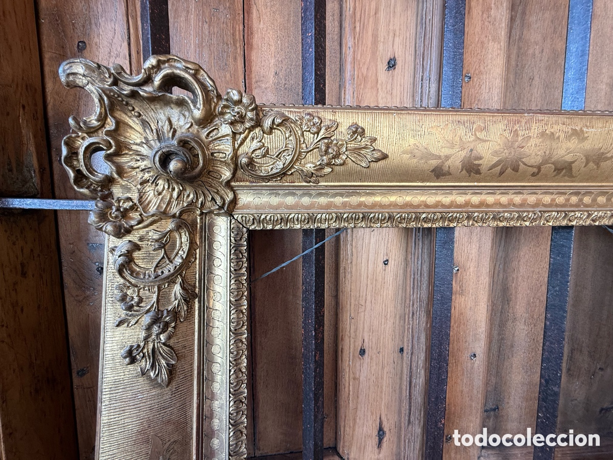 Antig&uuml;edades: Marco Antiguo. S.XIX. Madera y Pan de Oro - Foto 8