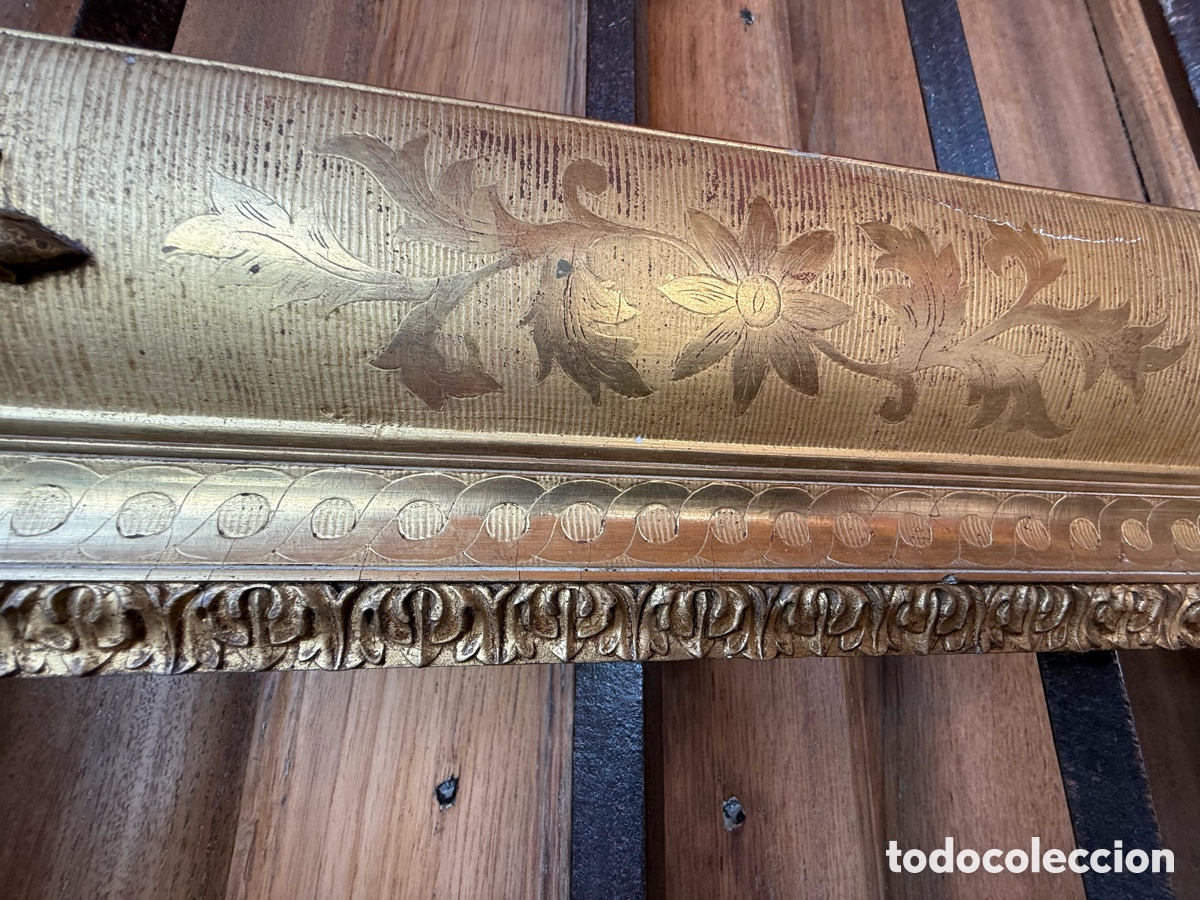 Antig&uuml;edades: Marco Antiguo. S.XIX. Madera y Pan de Oro - Foto 11