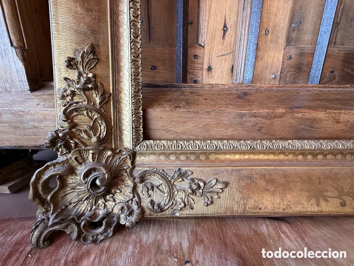 Antig&uuml;edades: Marco Antiguo. S.XIX. Madera y Pan de Oro - Foto 12