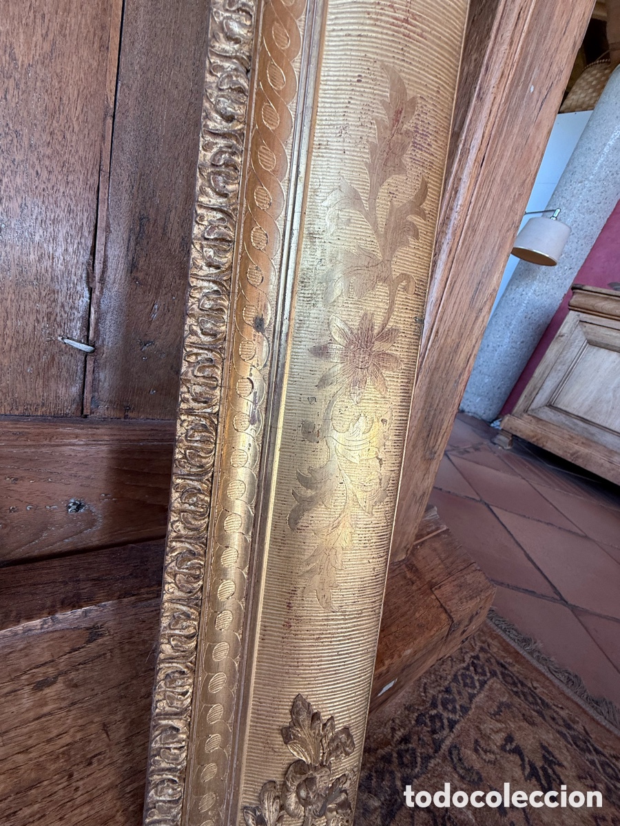 Antig&uuml;edades: Marco Antiguo. S.XIX. Madera y Pan de Oro - Foto 13