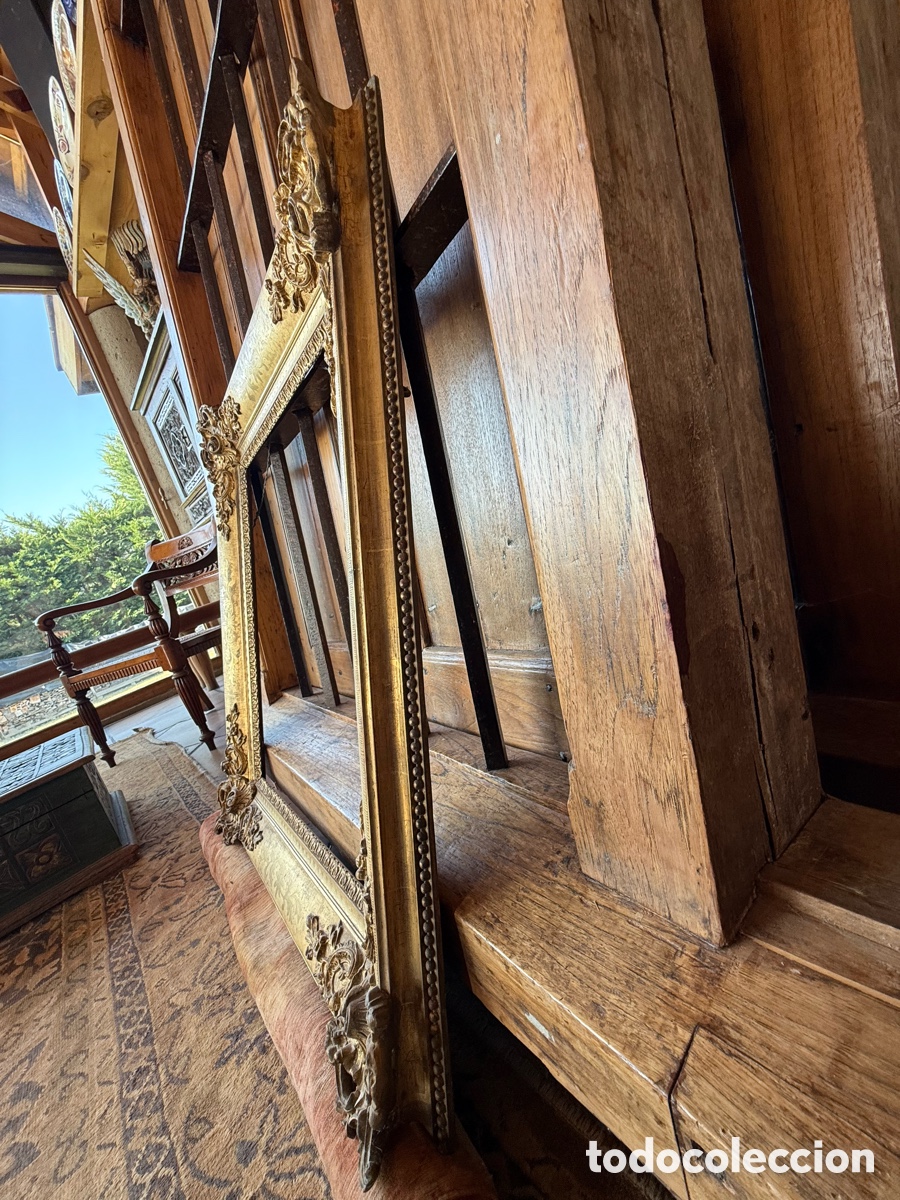 Antig&uuml;edades: Marco Antiguo. S.XIX. Madera y Pan de Oro - Foto 15
