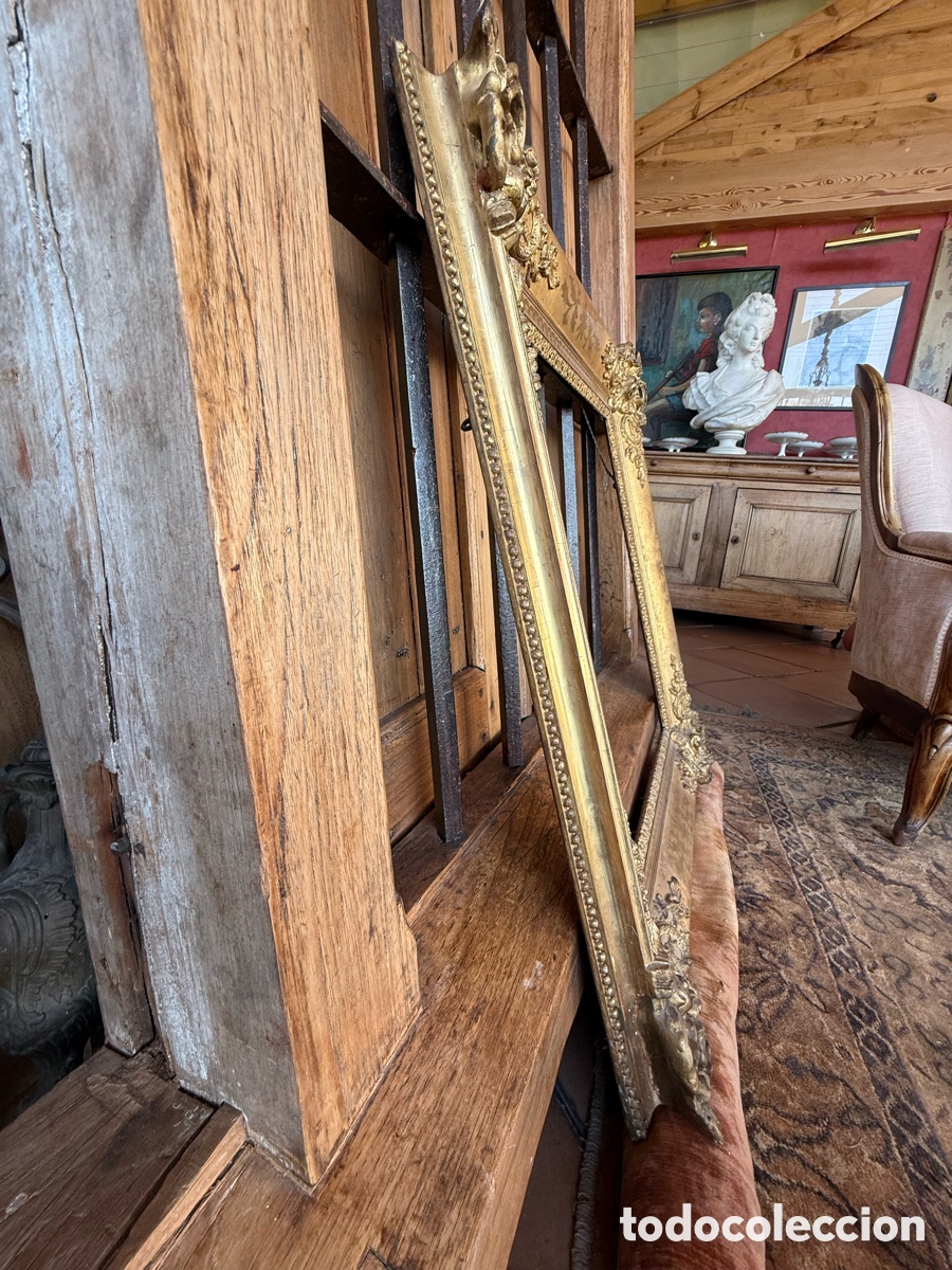 Antig&uuml;edades: Marco Antiguo. S.XIX. Madera y Pan de Oro - Foto 16