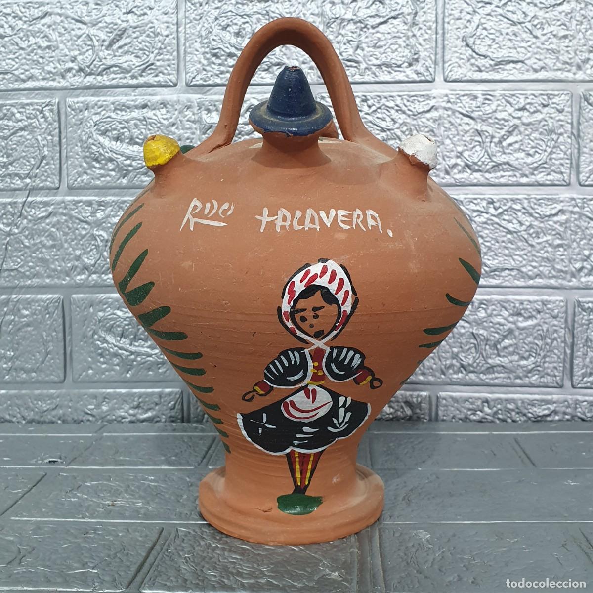 Antig&uuml;edades: Bonito botijo recuerdo de talavera - Foto 1