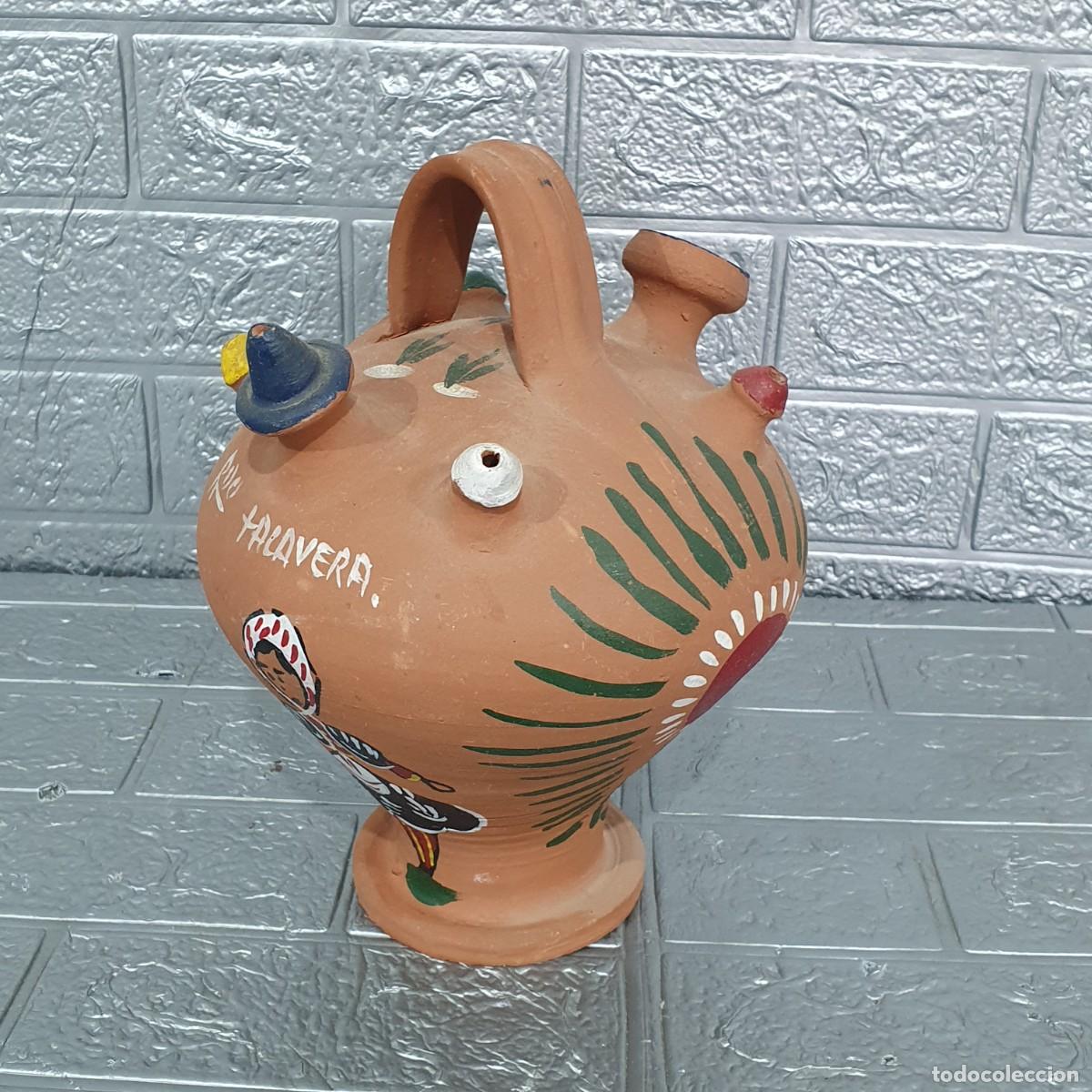 Antig&uuml;edades: Bonito botijo recuerdo de talavera - Foto 4