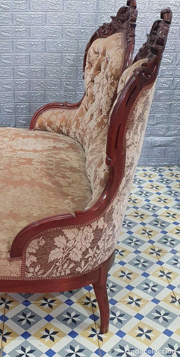 Antig&uuml;edades: Sof&aacute; div&aacute;n de caoba estilo barroco - Foto 6