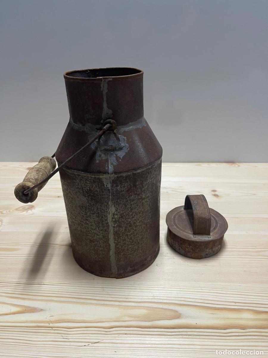 Antig&uuml;edades: LECHERA ANTIGUA ASA DE MADERA - Foto 2
