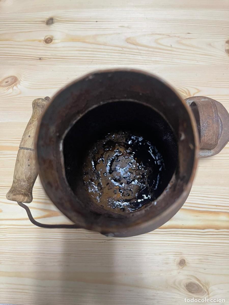 Antig&uuml;edades: LECHERA ANTIGUA ASA DE MADERA - Foto 8