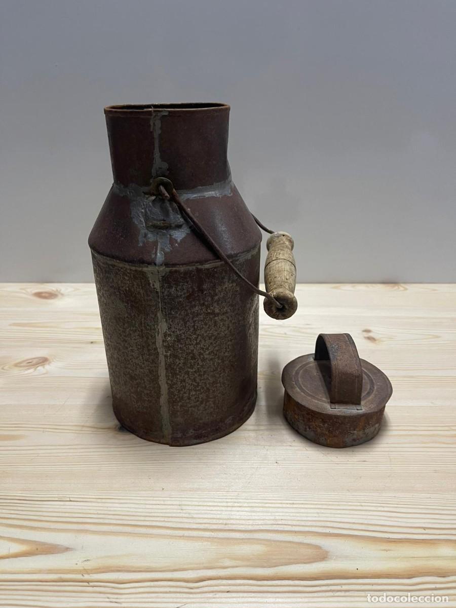 Antig&uuml;edades: LECHERA ANTIGUA ASA DE MADERA - Foto 9