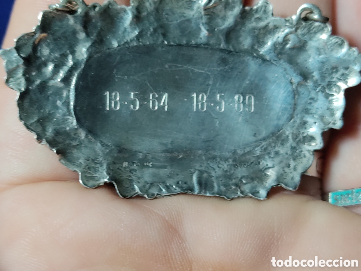 Antig&uuml;edades: Placa, embellecedor modernista de plata maciza. - Foto 6