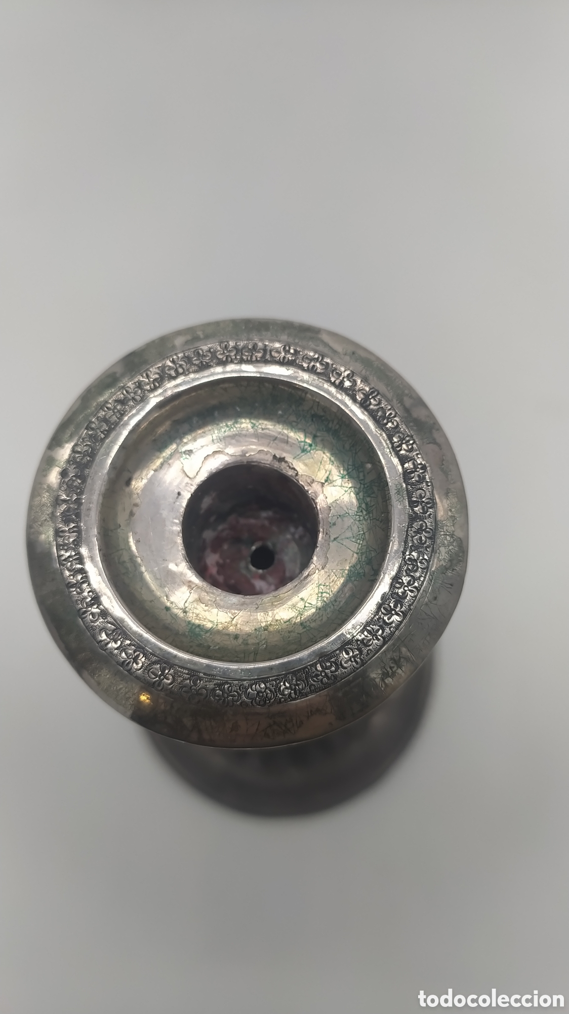 Antig&uuml;edades: Candeleros persas plata y repujado niello. - Foto 12