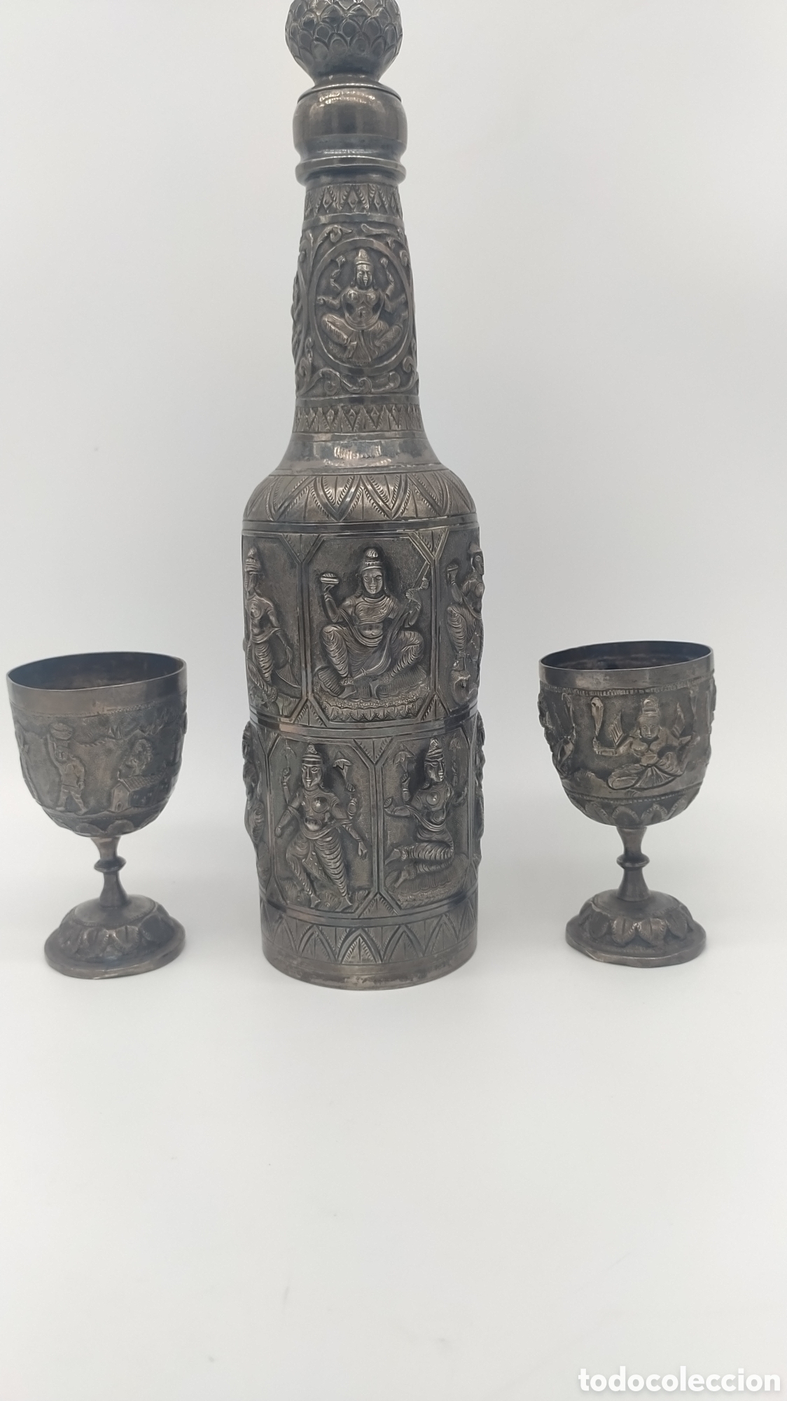 Antig&uuml;edades: Botella y copas ceremonia plata persa - Foto 5