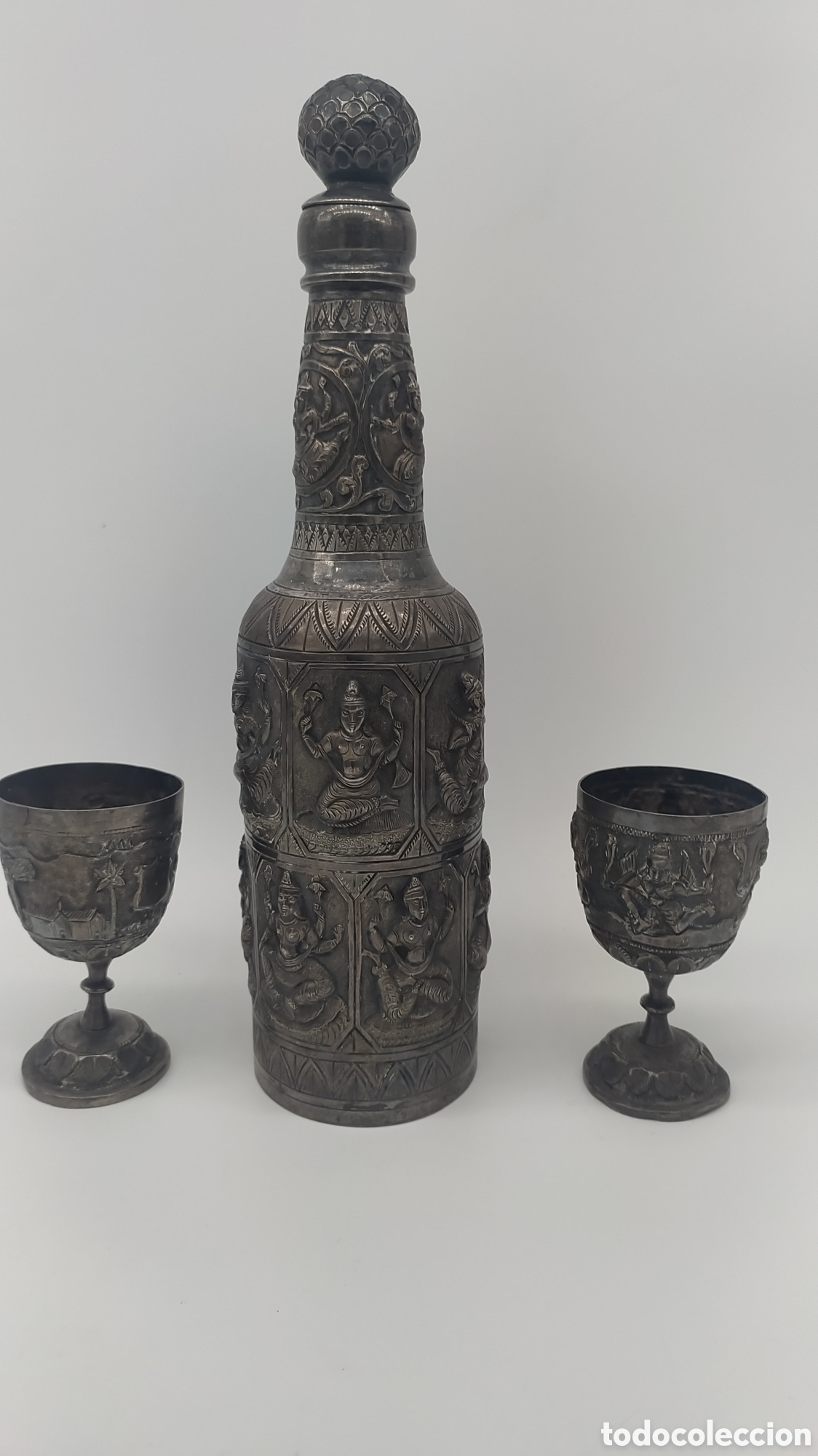 Antig&uuml;edades: Botella y copas ceremonia plata persa - Foto 8