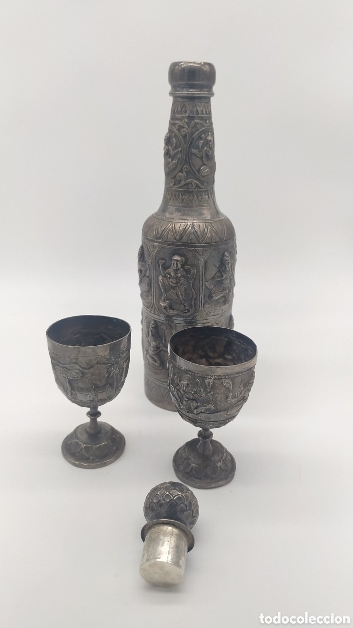Antig&uuml;edades: Botella y copas ceremonia plata persa - Foto 13