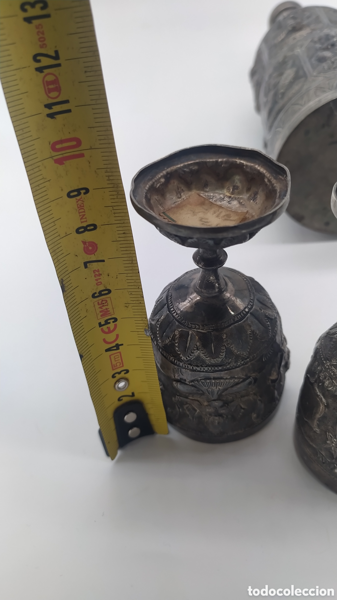 Antig&uuml;edades: Botella y copas ceremonia plata persa - Foto 16