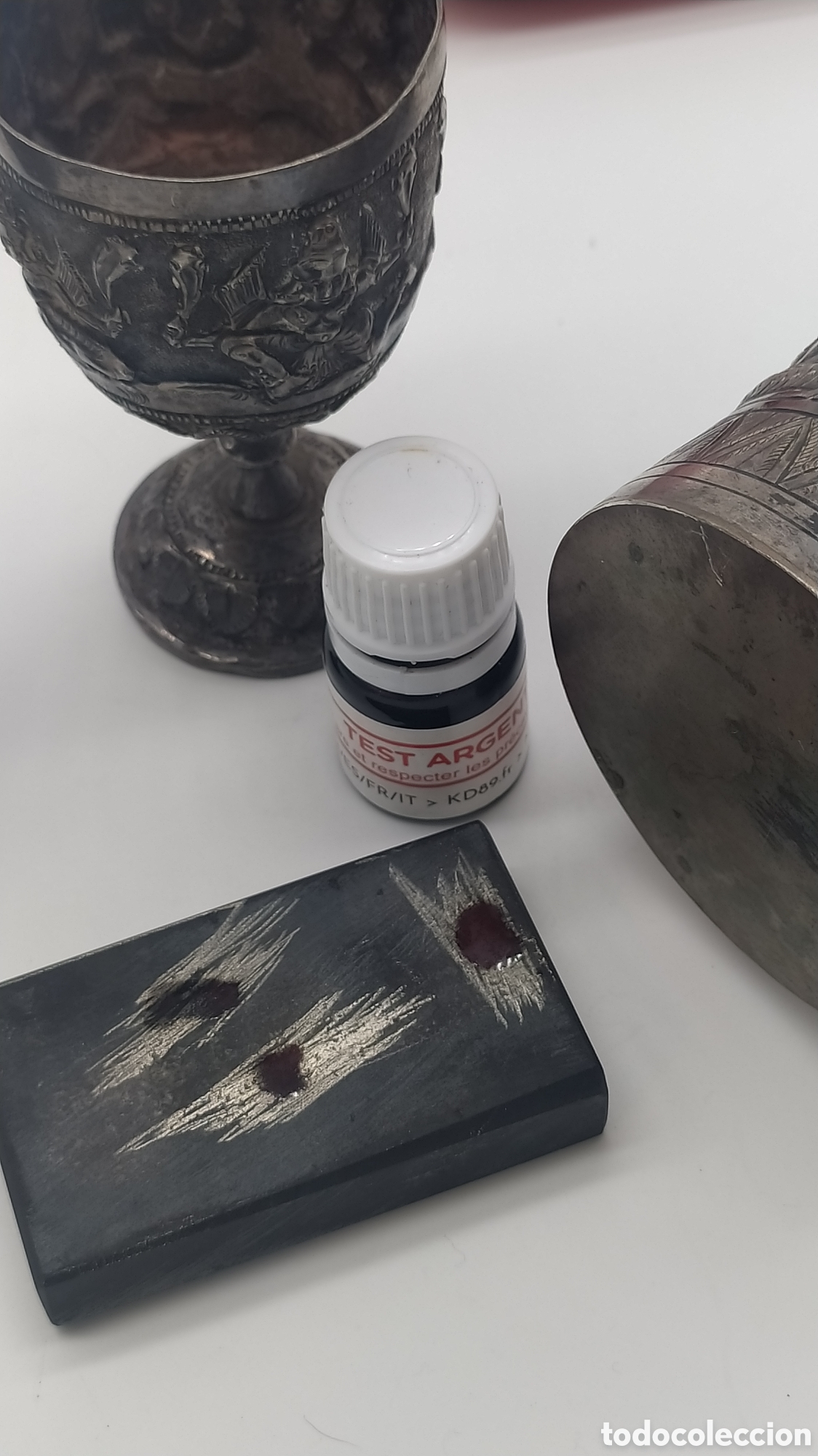 Antig&uuml;edades: Botella y copas ceremonia plata persa - Foto 21
