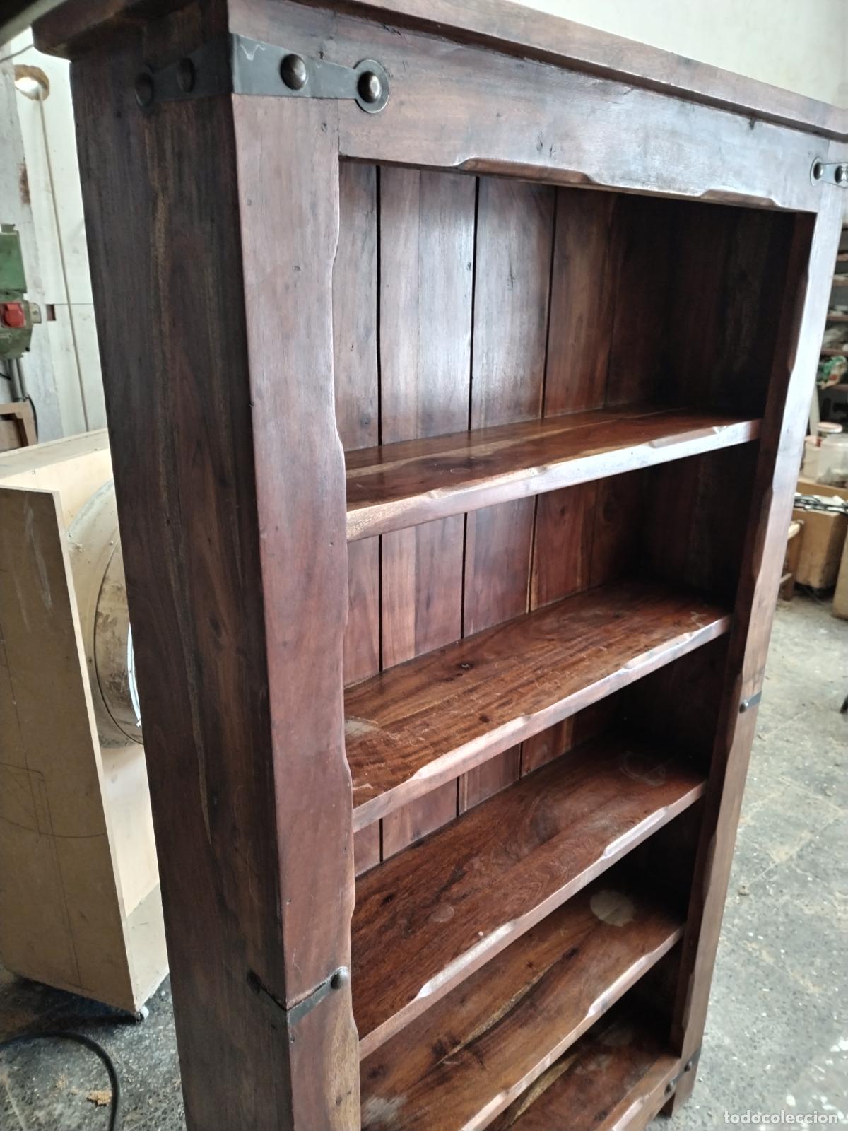 Antig&uuml;edades: libreria colonial estanteria de madera maciza - Foto 2