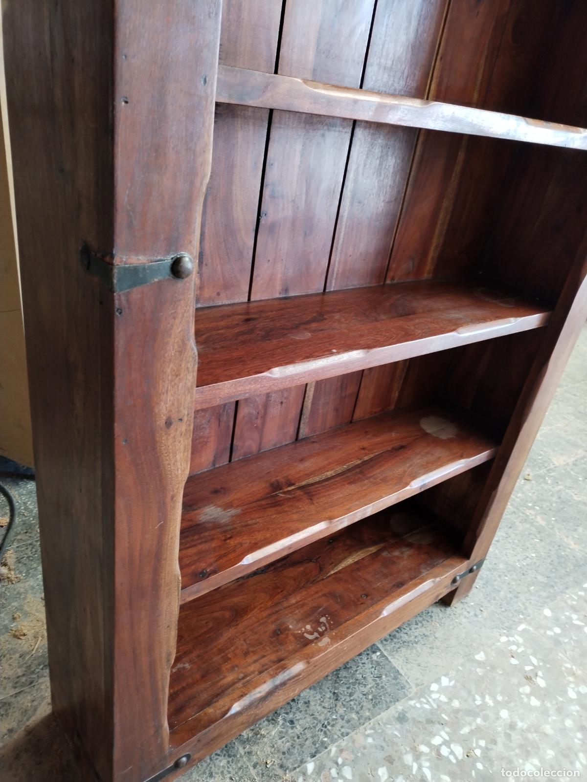 Antig&uuml;edades: libreria colonial estanteria de madera maciza - Foto 3