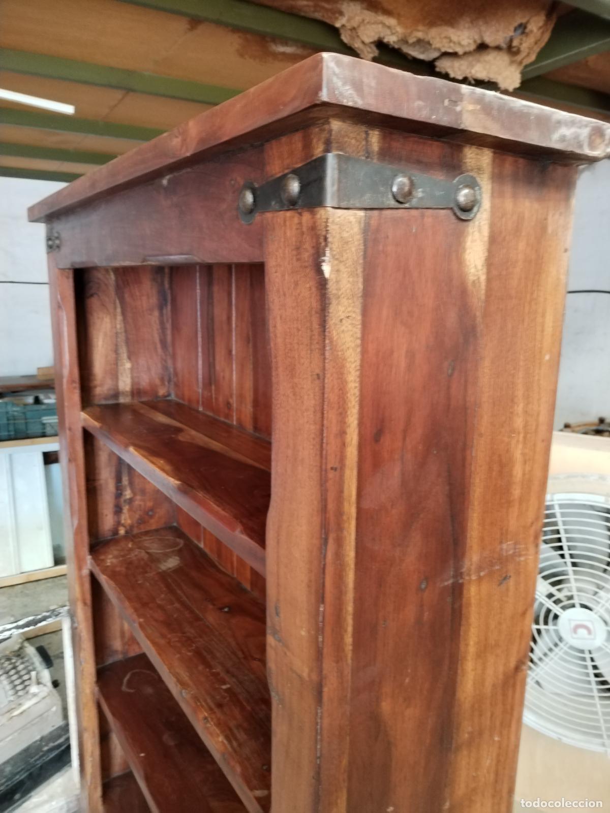 Antig&uuml;edades: libreria colonial estanteria de madera maciza - Foto 4