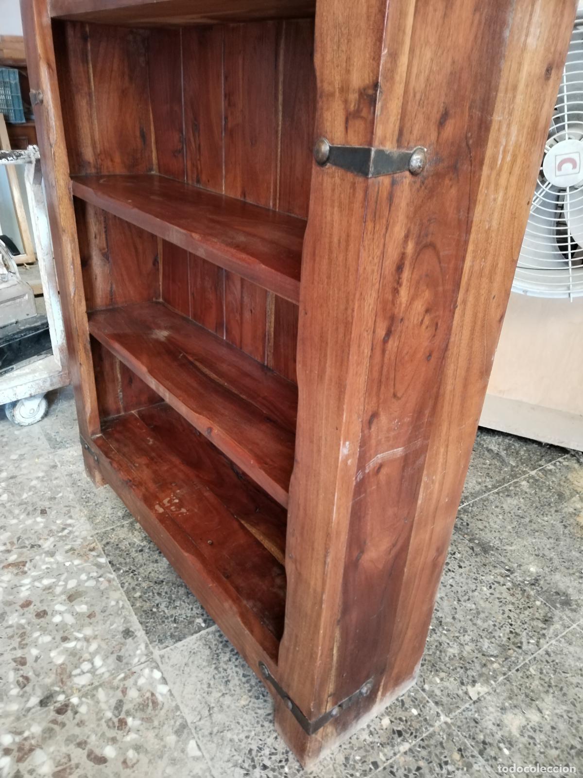 Antig&uuml;edades: libreria colonial estanteria de madera maciza - Foto 5