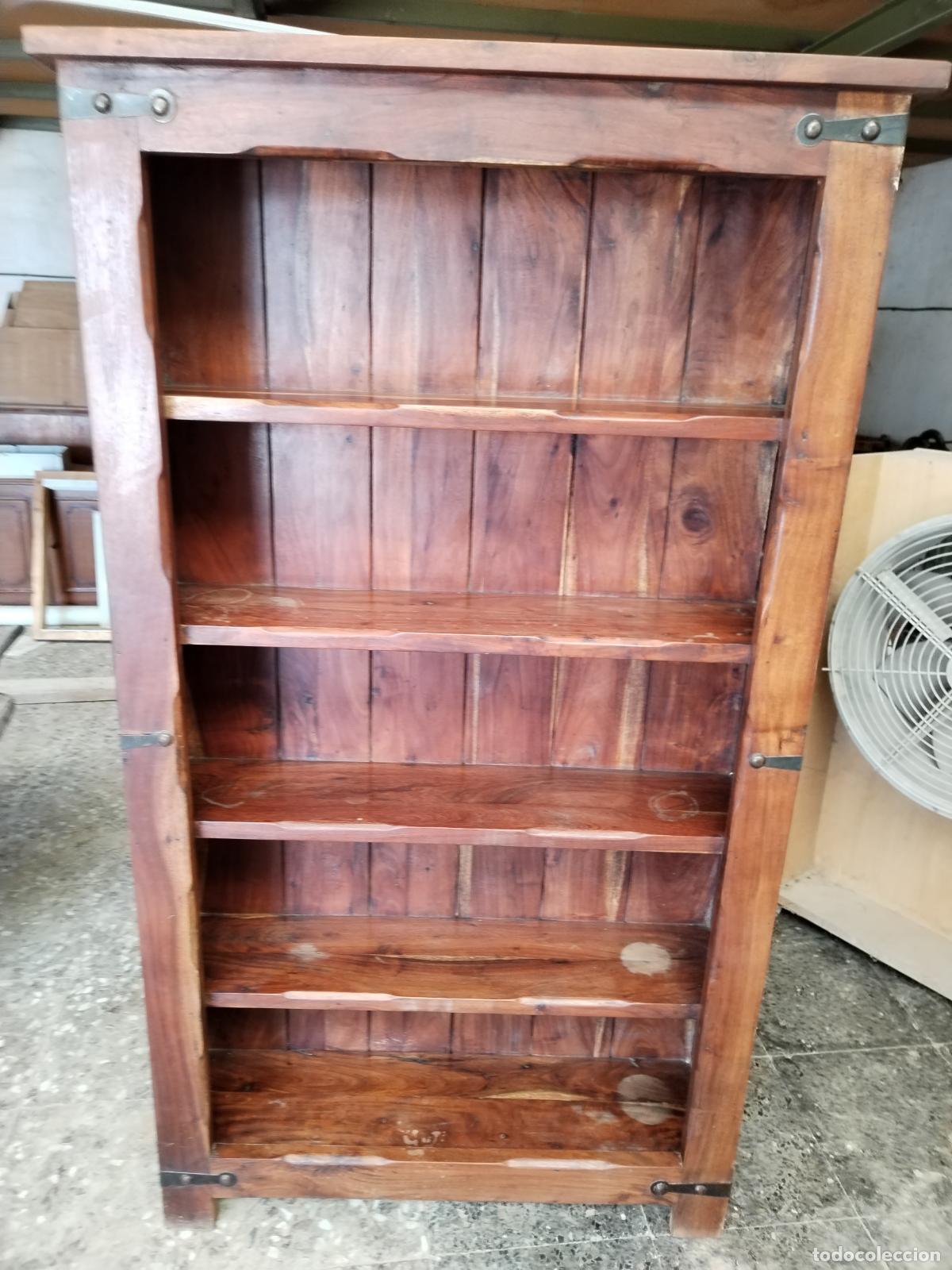 Antig&uuml;edades: libreria colonial estanteria de madera maciza - Foto 9