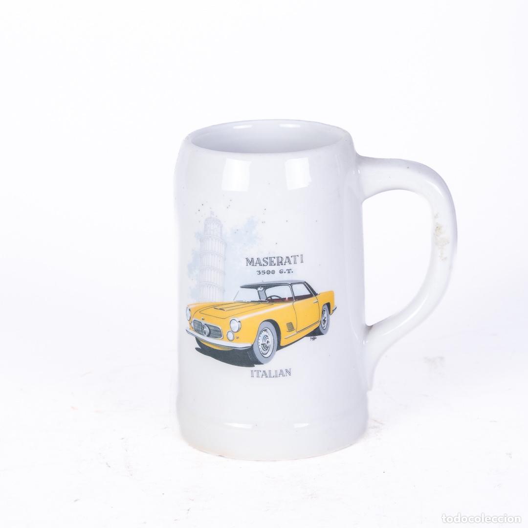 Antig&uuml;edades: JARRA DE CERAMICA DECORADA COCHE - Foto 1