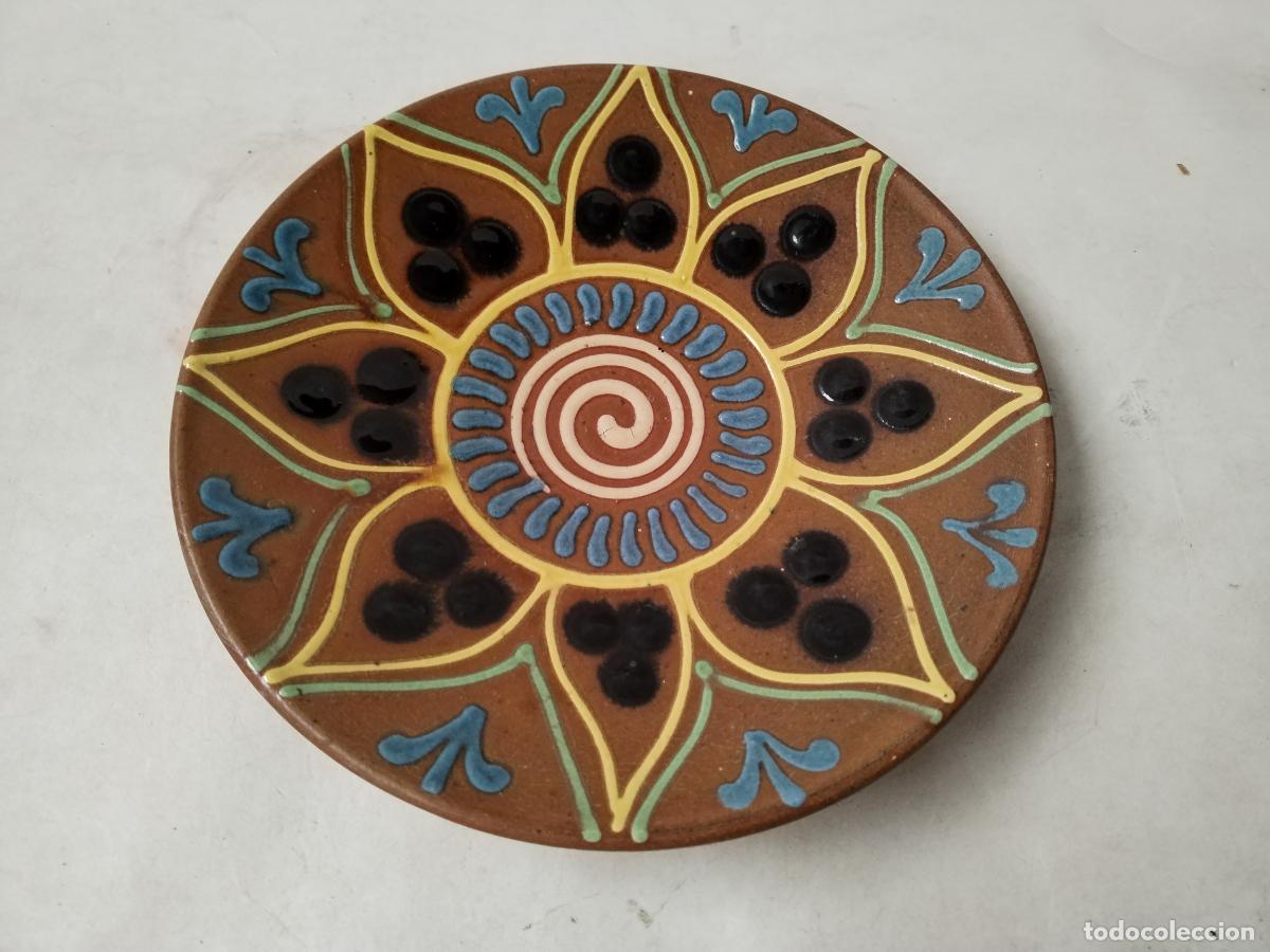 Antig&uuml;edades: plato vintage de terracota - Foto 1