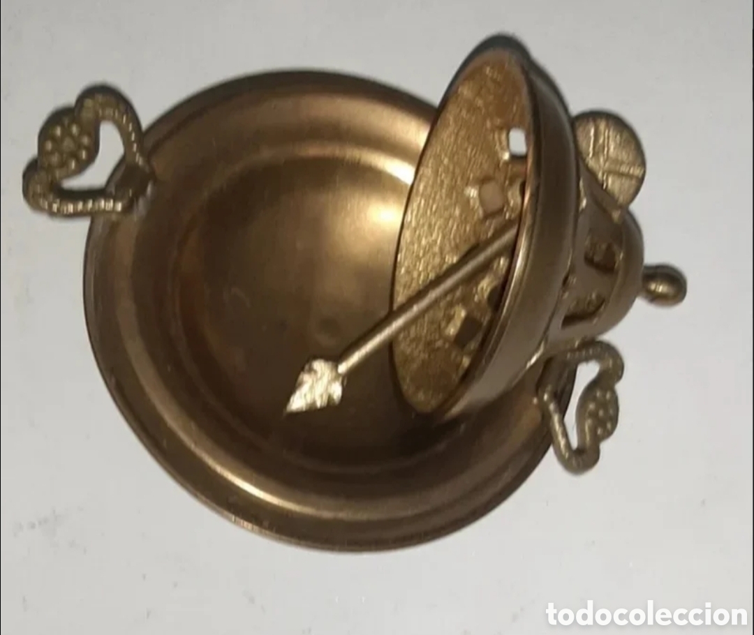 Antig&uuml;edades: Brasero de bronce peque&ntilde;o - Foto 1