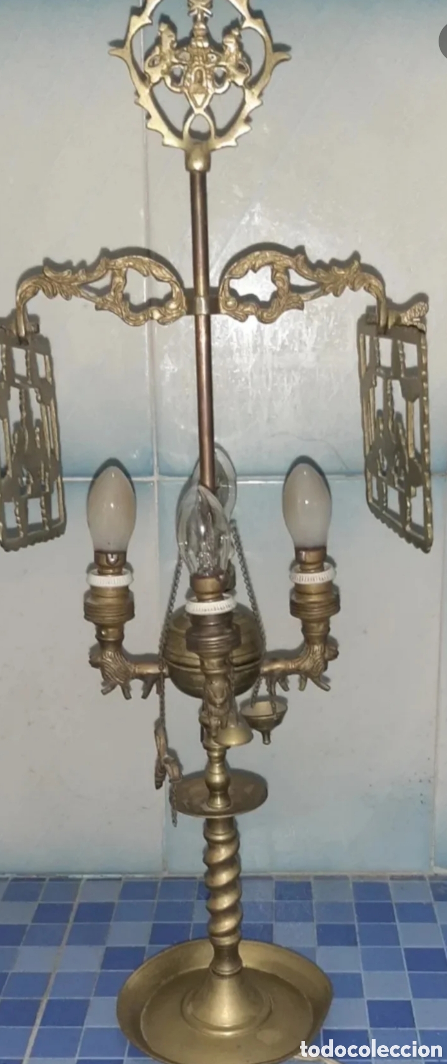 Antig&uuml;edades: Quinqu&eacute; de metal antiguo - Foto 1