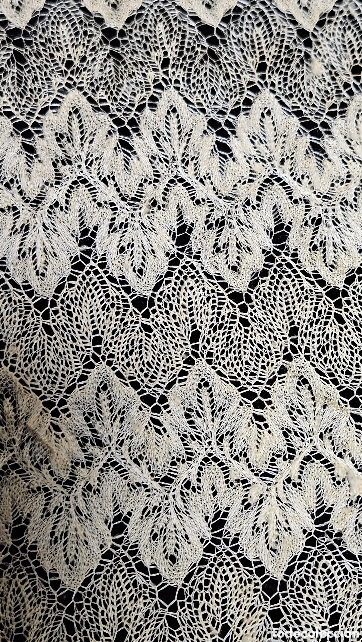 Antig&uuml;edades: ORIGINAL SHALL-MANTILLA ANTIGUO DE SEDA - Foto 3