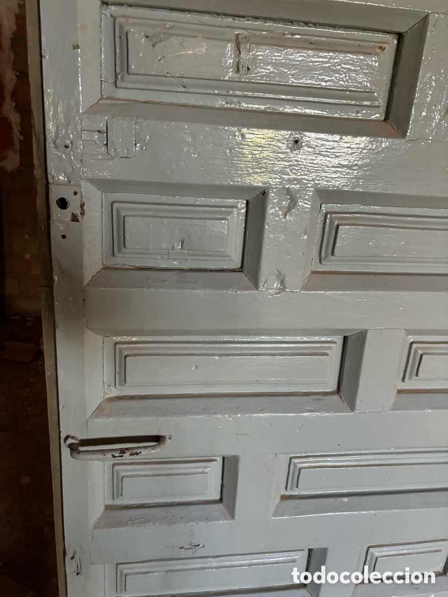Antig&uuml;edades: Puerta de madera rectangular cl&aacute;sica con molduras - Foto 2