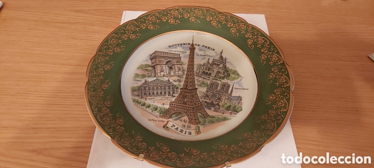 Antig&uuml;edades: PLATO DE LIMOGES. PARIS. TORRE EIFFEL - Foto 1